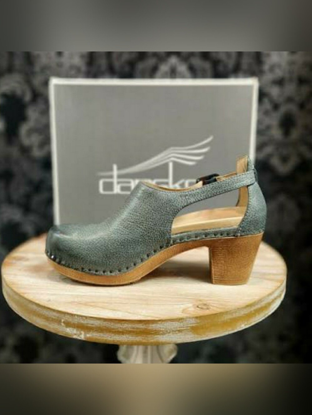 Breezy Blue Dansko Sassy Clogs Heel Pumps Slingback Sandal Shootie Cottage Boho♡ - Picture 9 of 12